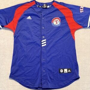 Adidas Texas Rangers Ian Kinsler #5 Youth XL Jersey MLB Baseball Blue